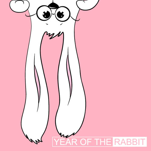 free vector Cute cartoon rabbit image vector